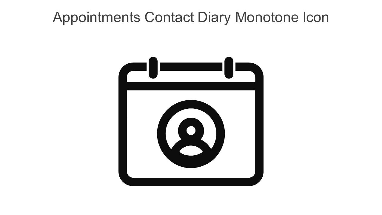 Appointments Contact Diary Monotone Icon In Powerpoint Pptx Png And Editable Eps Format