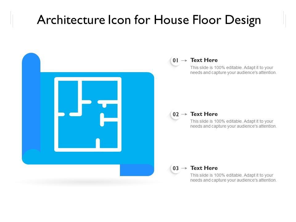 Architecture icon for house floor design Slide01