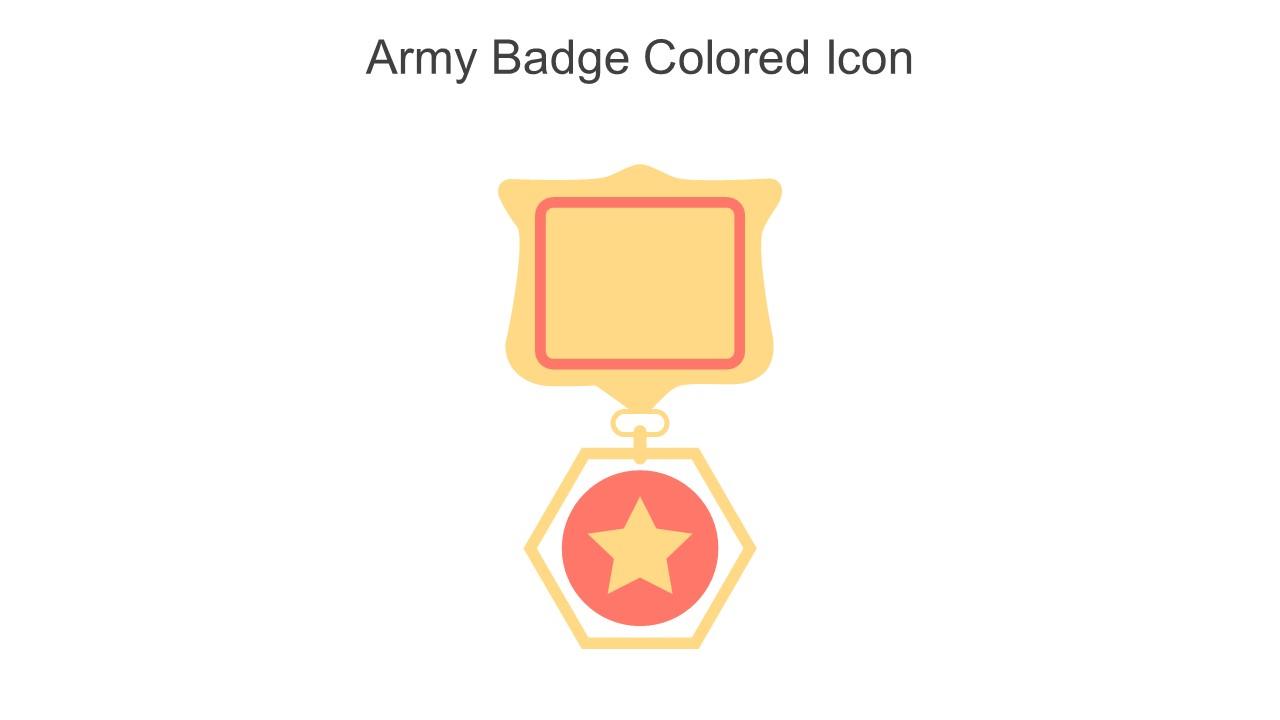 Army Badge Colored Icon In Powerpoint Pptx Png And Editable Eps Format