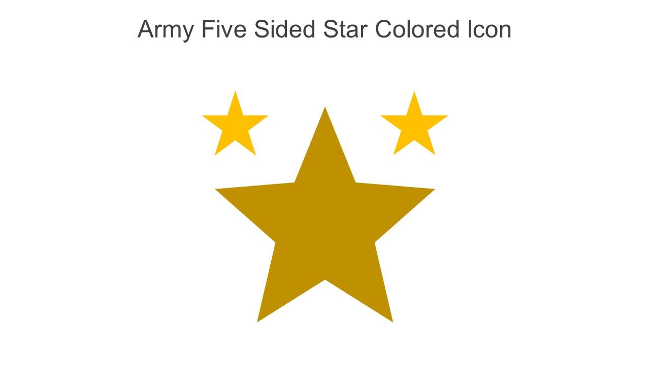 Army Five Sided Star Colored Icon In Powerpoint Pptx Png And Editable Eps Format