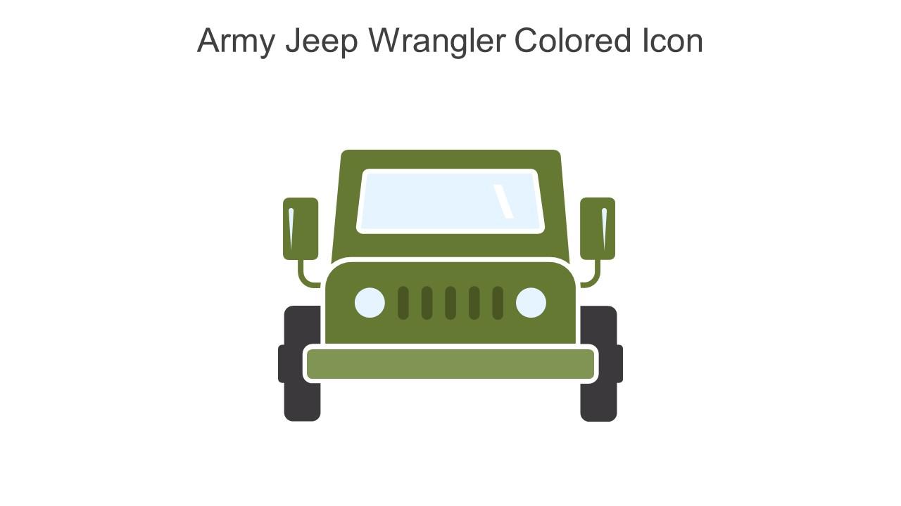 Army Jeep Wrangler Colored Icon In Powerpoint Pptx Png And Editable Eps Format