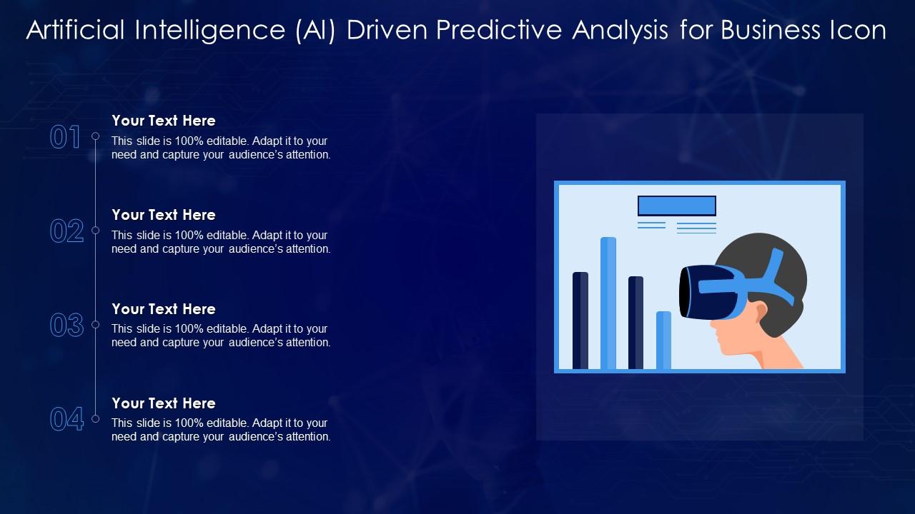 Artificial Intelligence Ai Driven Predictive Analysis For Business Icon Slide01