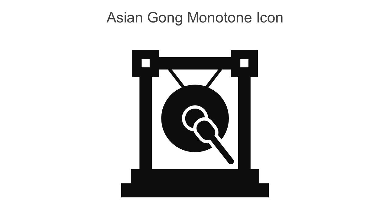 Asian Gong Monotone Icon In Powerpoint Pptx Png And Editable Eps Format Slide01