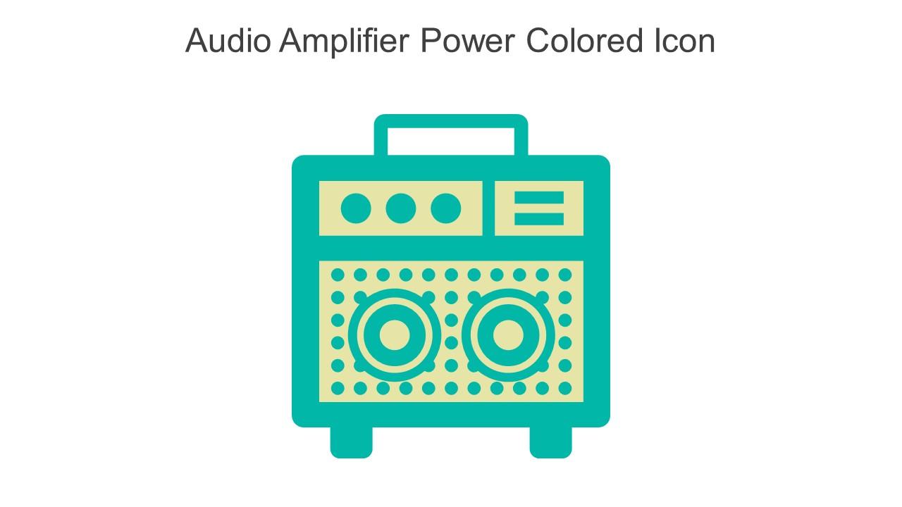 Audio Amplifier Power Colored Icon In Powerpoint Pptx Png And Editable Eps Format