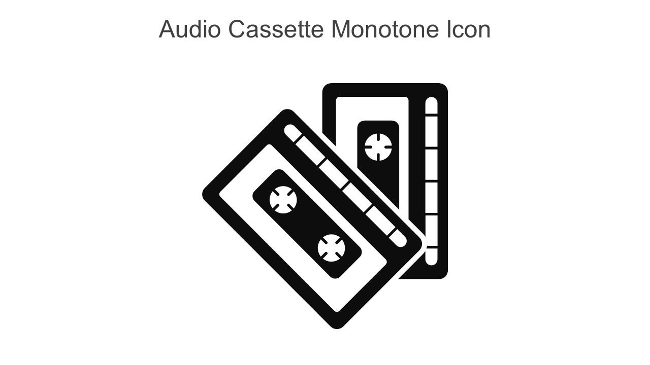 Audio Cassette Monotone Icon In Powerpoint Pptx Png And Editable Eps Format