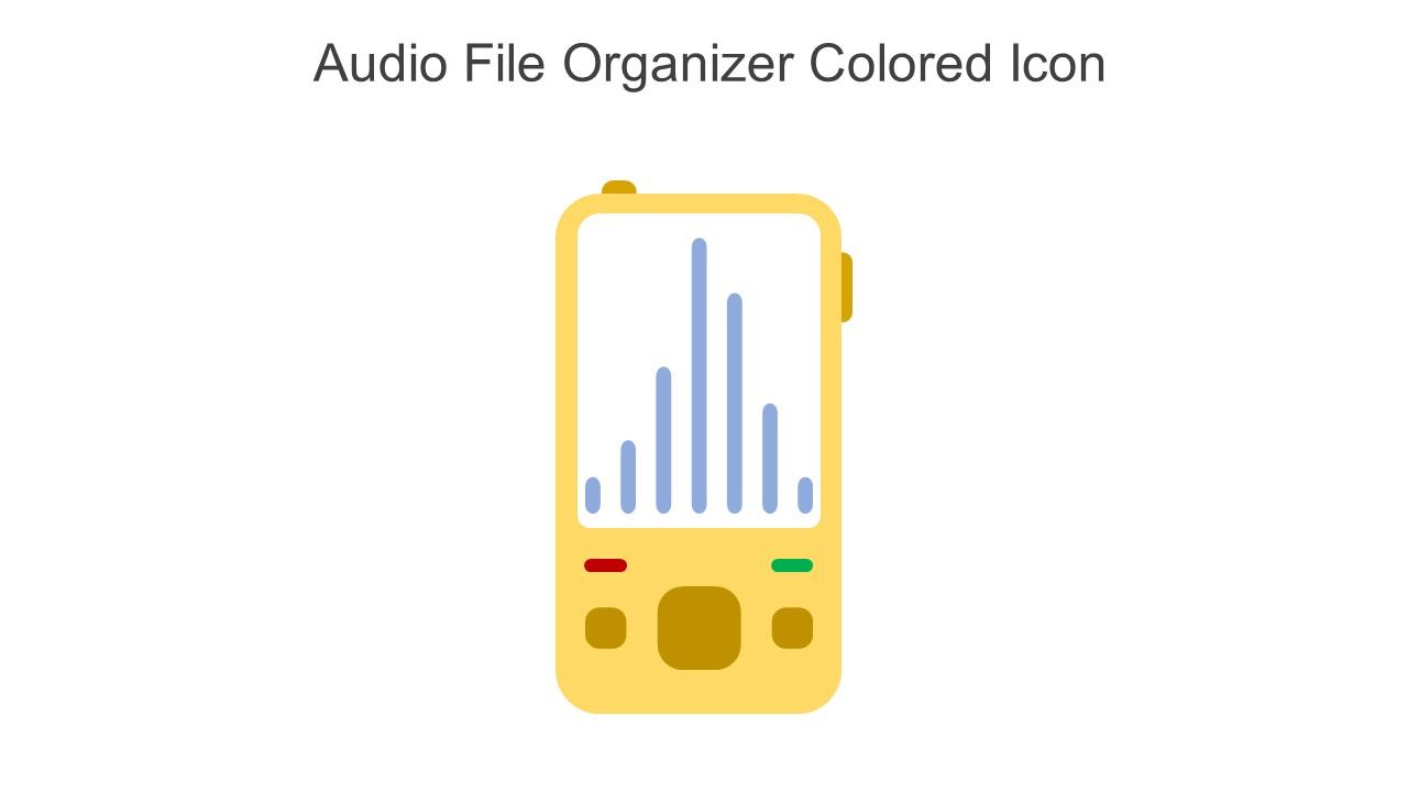 Audio File Organizer Colored Icon In Powerpoint Pptx Png And Editable Eps Format