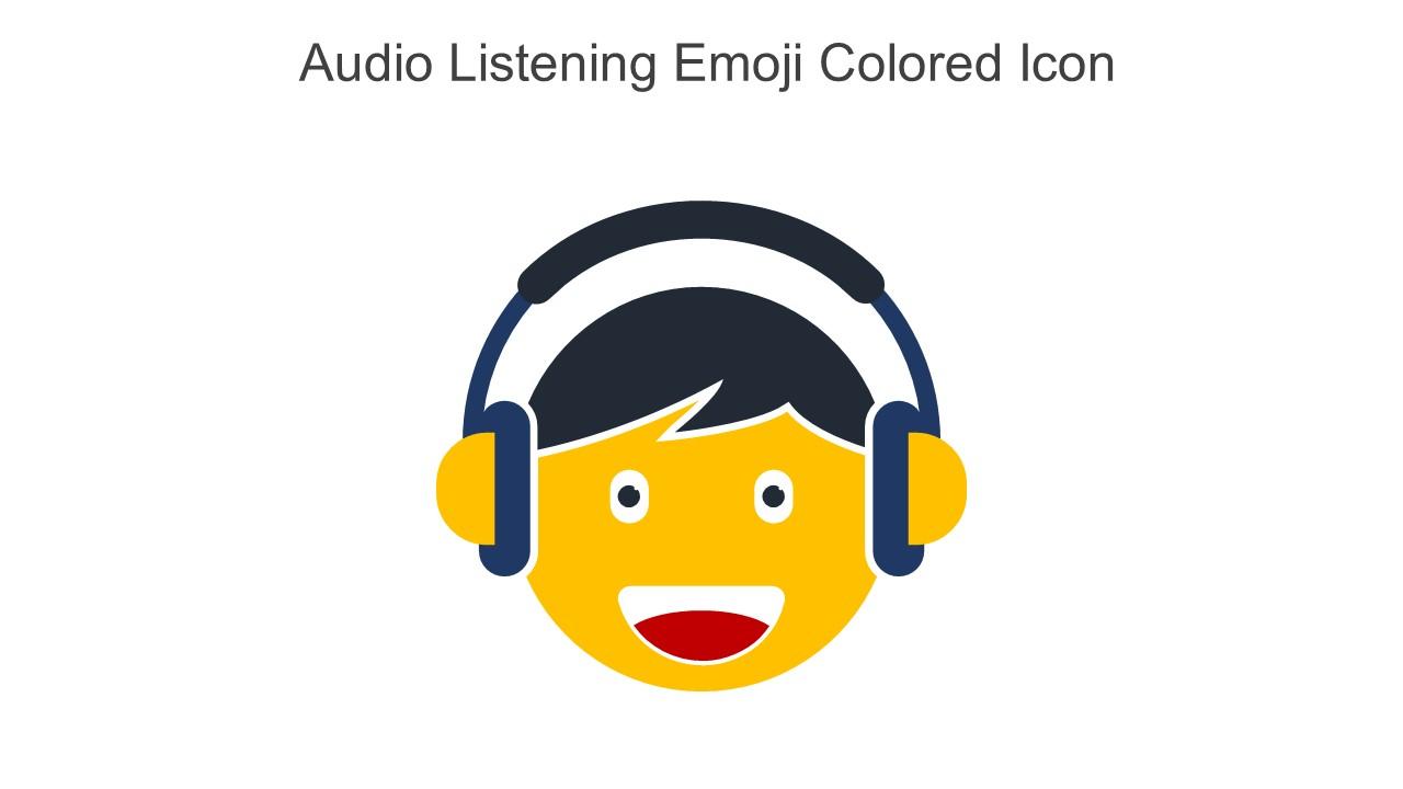 Audio Listening Emoji Colored Icon In Powerpoint Pptx Png And Editable Eps Format
