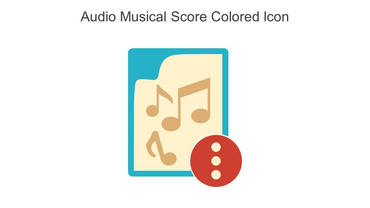 Audio Musical Score Colored Icon In Powerpoint Pptx Png And Editable Eps Format