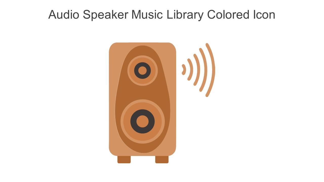 Audio Speaker Music Library Colored Icon In Powerpoint Pptx Png And Editable Eps Format