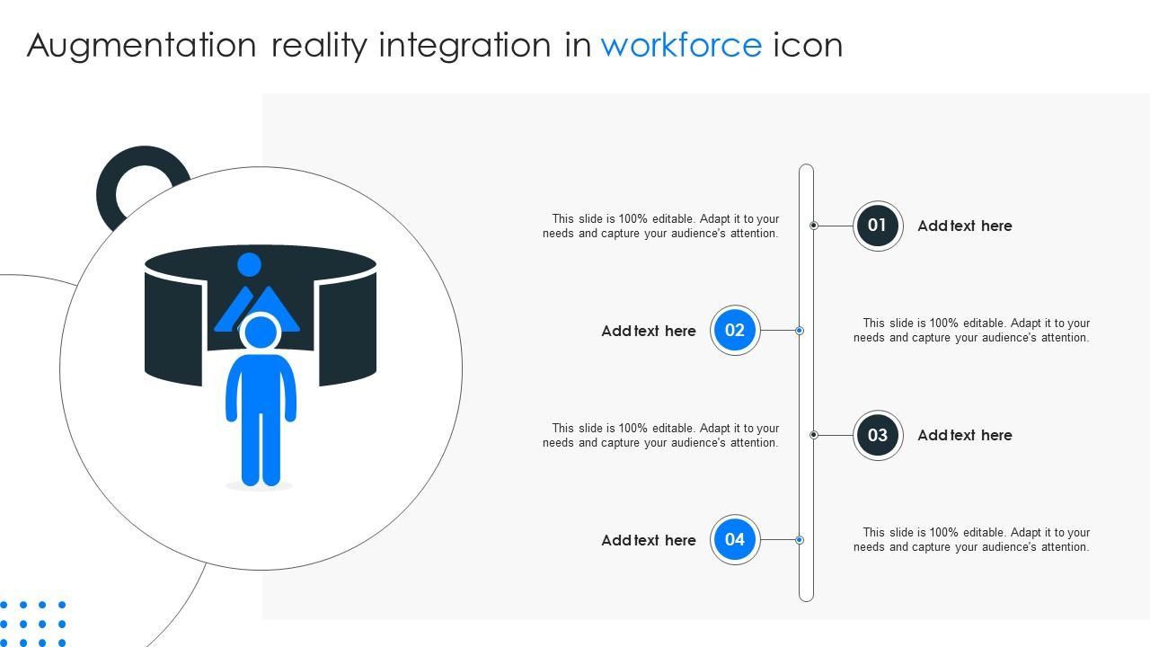 Augmentation Reality Integration In Workforce Icon Ppt Sample