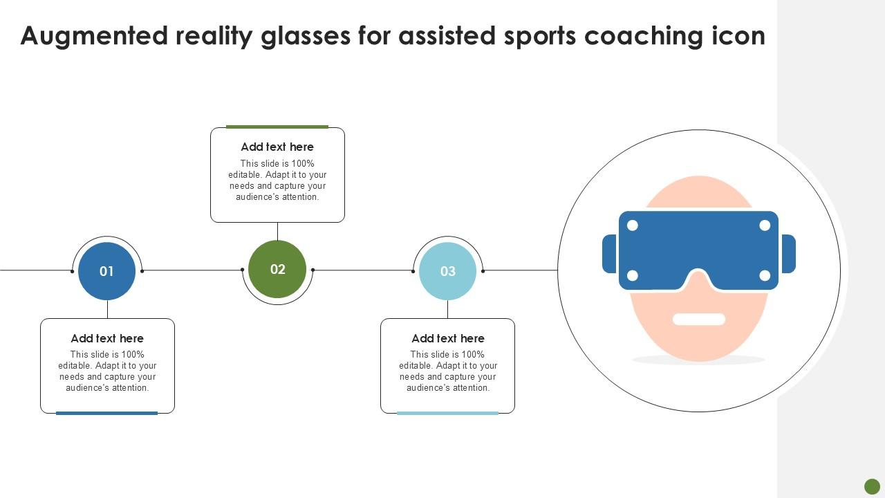 Augmented Reality Glasses For Assisted Sports Coaching Icon Ppt Presentation