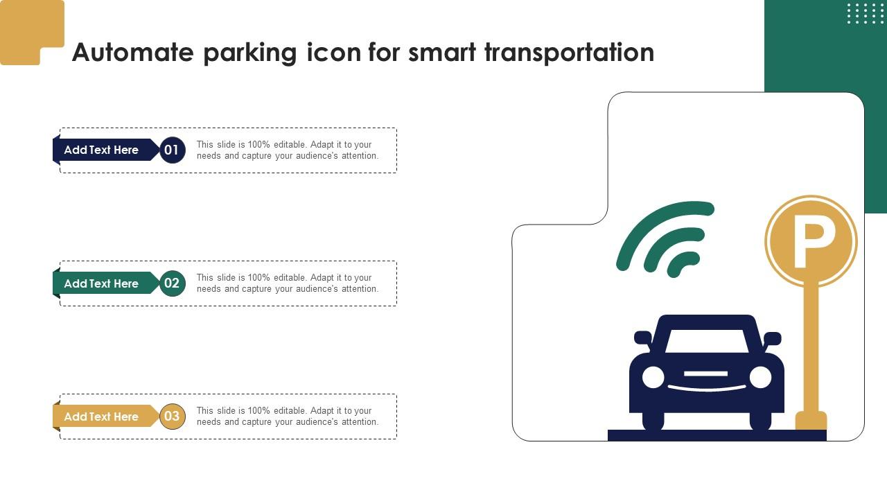 Automate Parking Icon For Smart Transportation