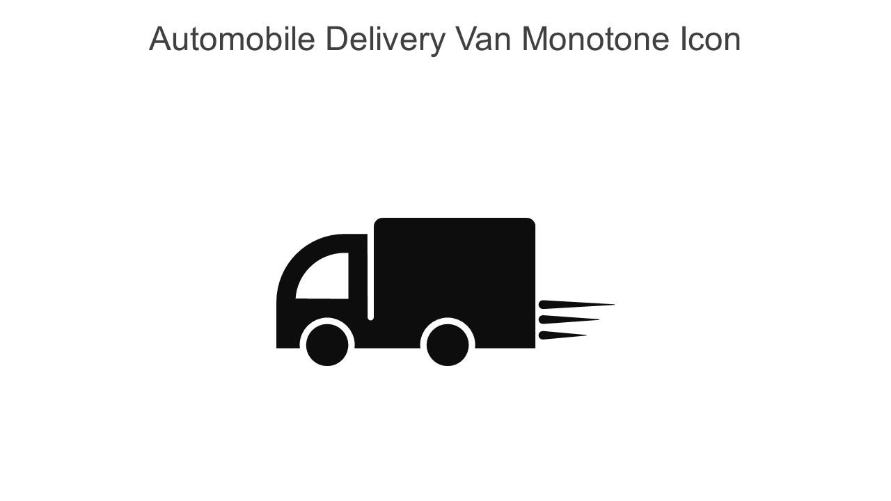 Automobile Delivery Van Monotone Icon In Powerpoint Pptx Png And Editable Eps Format Slide01