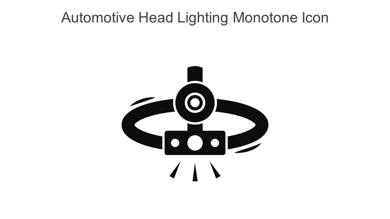 Automotive Head Lighting Monotone Icon In Powerpoint Pptx Png And Editable Eps Format