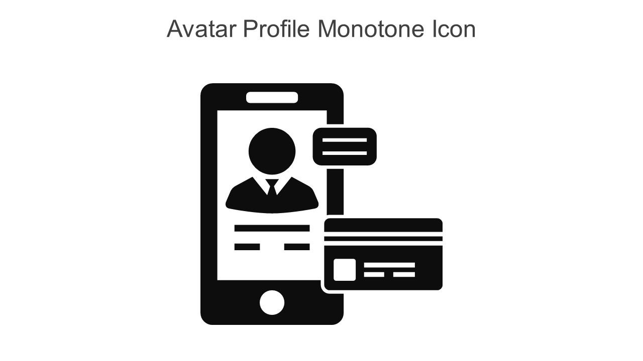 Avatar Profile Monotone Icon In Powerpoint Pptx Png And Editable Eps Format