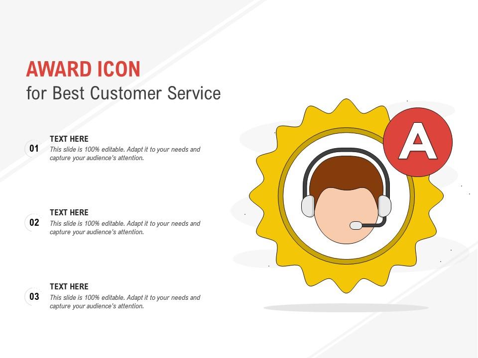 Award icon for best customer service Slide01