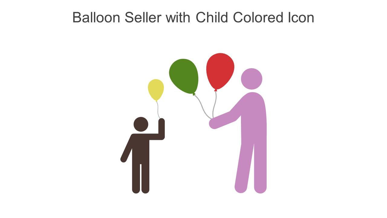 Balloon Seller With Child Colored Icon In Powerpoint Pptx Png And Editable Eps Format