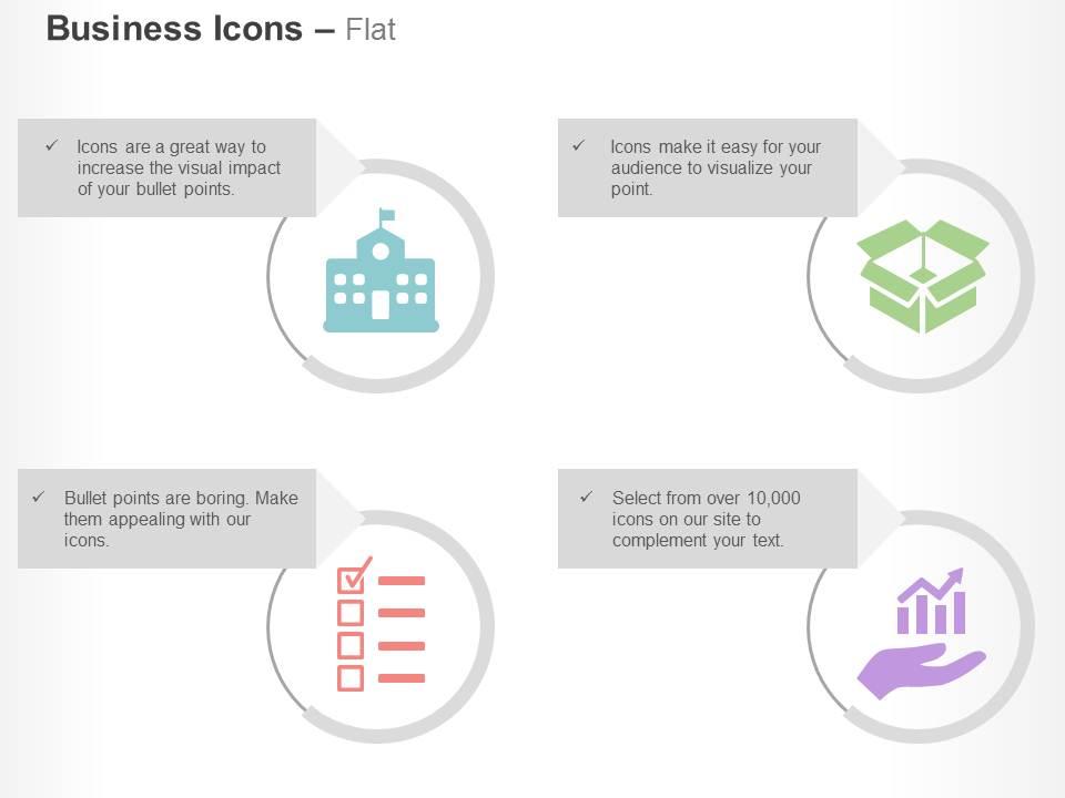 Bank business checklist box growth indication ppt icons graphics Slide01