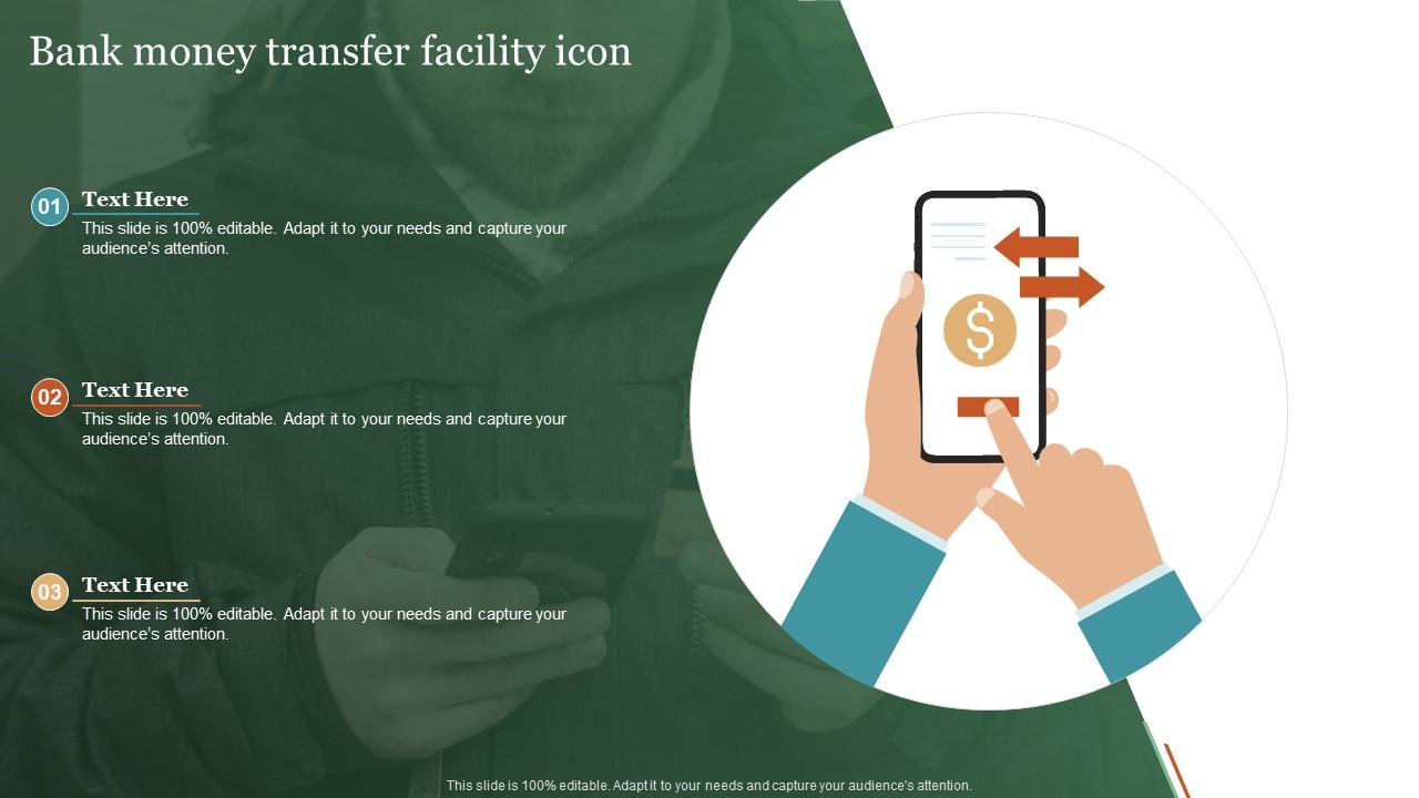 Bank Money Transfer Facility Icon Slide01
