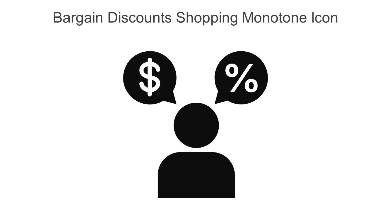 Bargain Discounts Shopping Monotone Icon In Powerpoint Pptx Png And Editable Eps Format