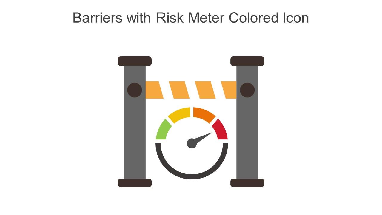 Barriers With Risk Meter Colored Icon In Powerpoint Pptx Png And Editable Eps Format Slide01