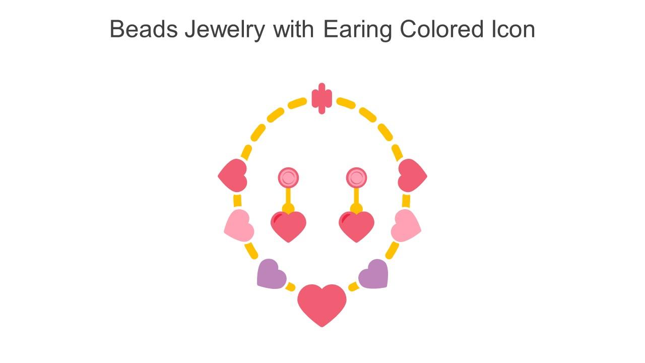 Beads Jewelry With Earing Colored Icon In Powerpoint Pptx Png And Editable Eps Format