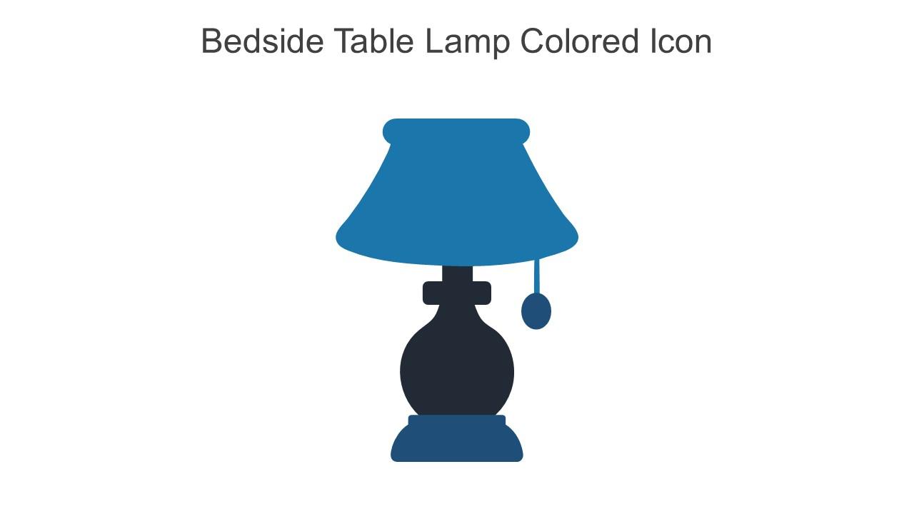 Bedside Table Lamp Colored Icon In Powerpoint Pptx Png And Editable Eps Format