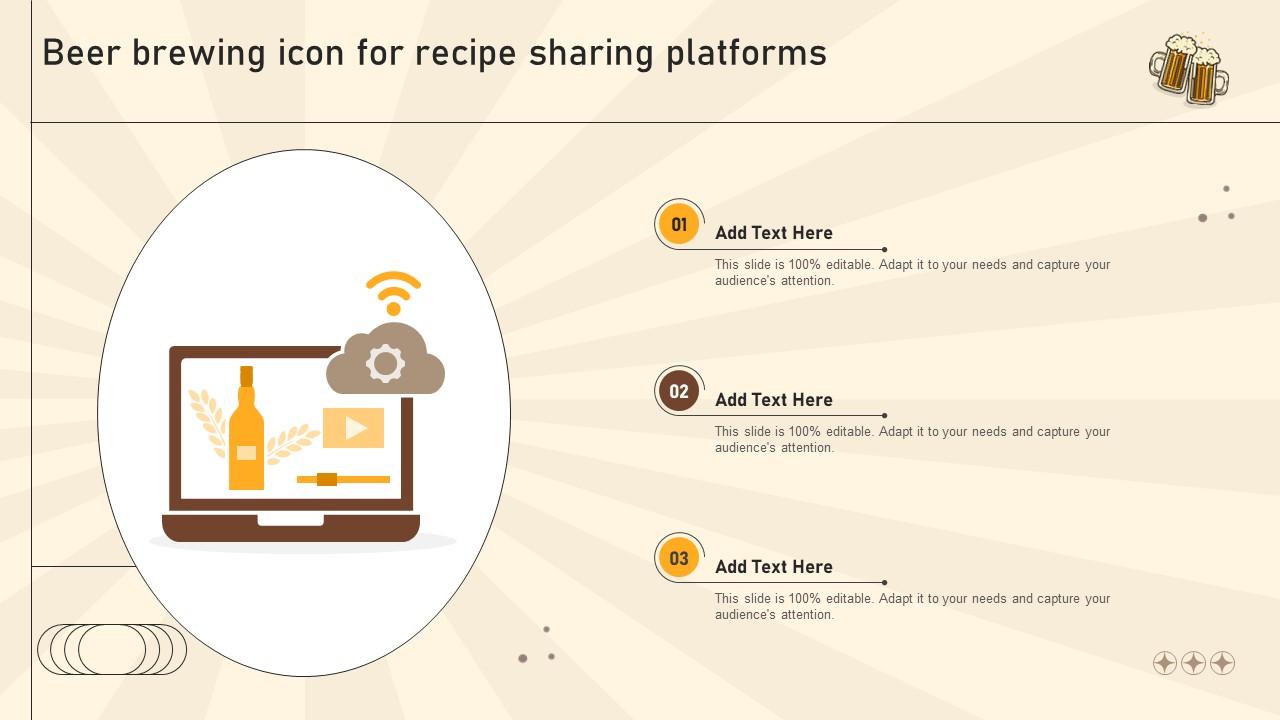 Beer Brewing Icon For Recipe Sharing Platforms