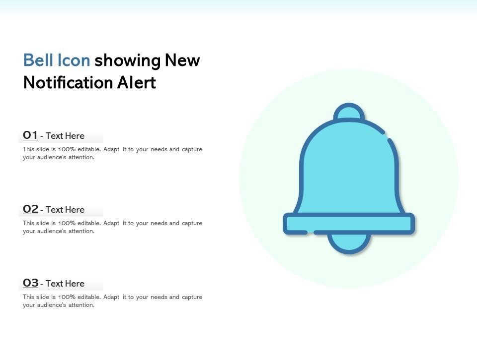 Bell icon showing new notification alert Slide01
