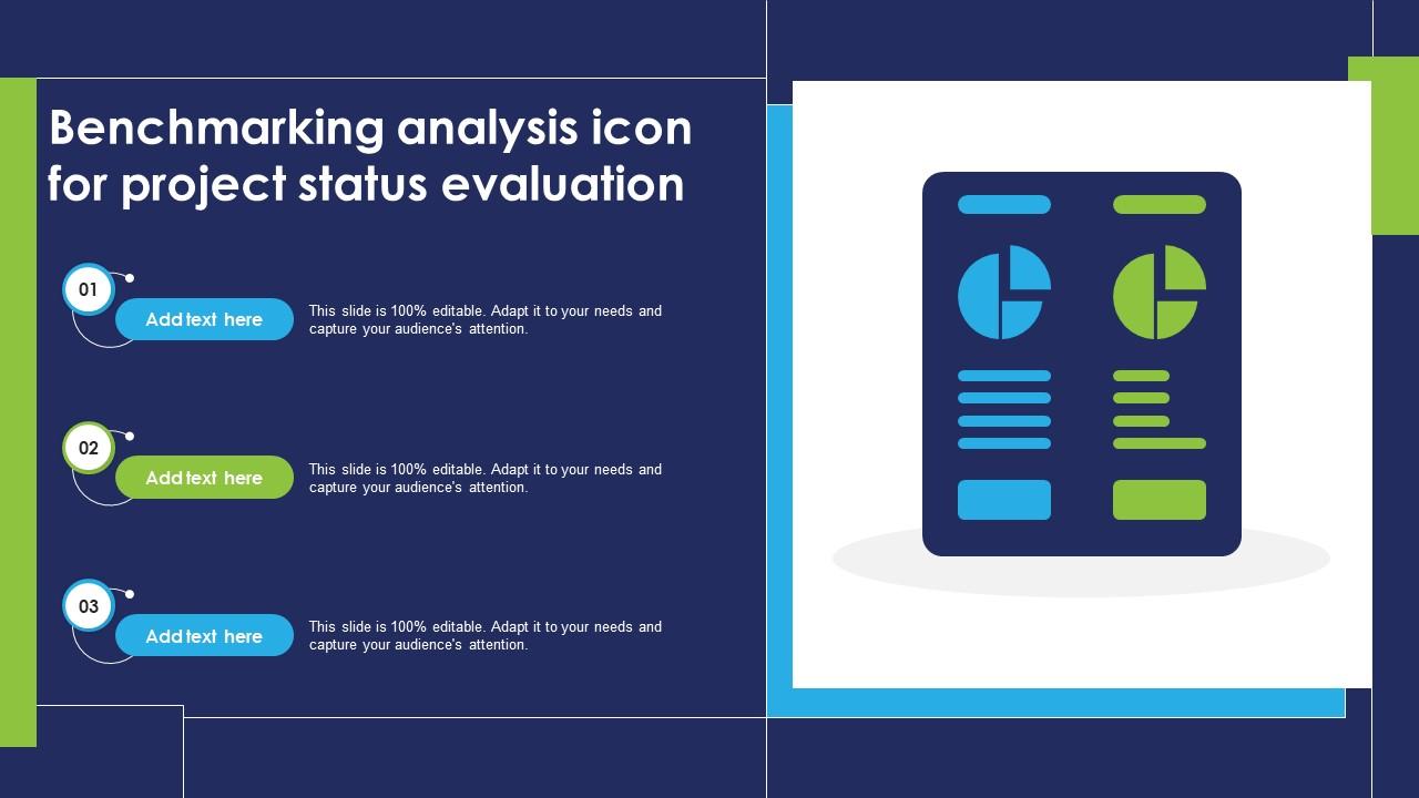 Benchmarking Analysis Icon For Project Status Evaluation