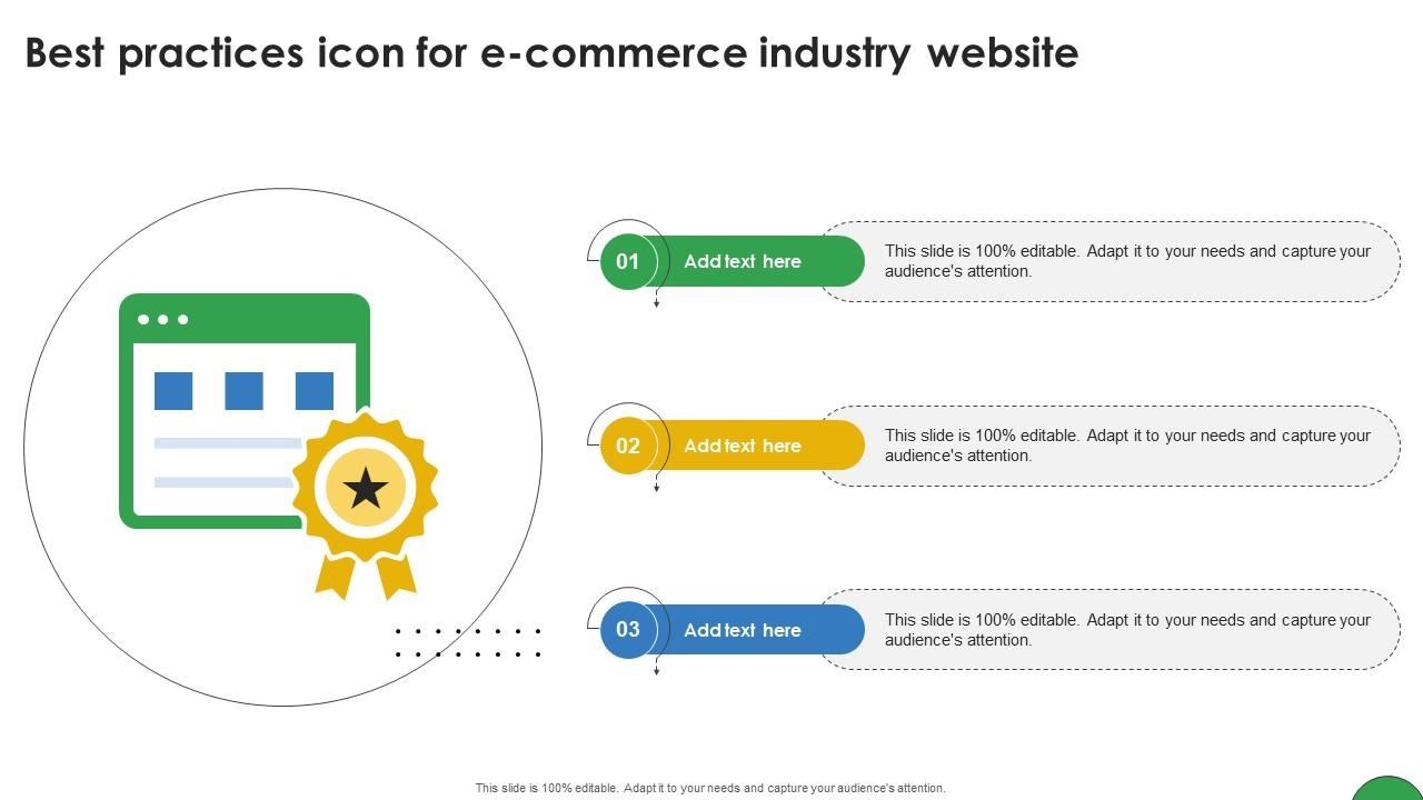 Best Practices Icon For E Commerce Industry Website