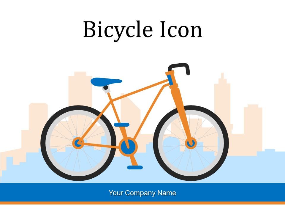 Bicycle Icon Circle Travelling Mountain Time Fitness Slide01