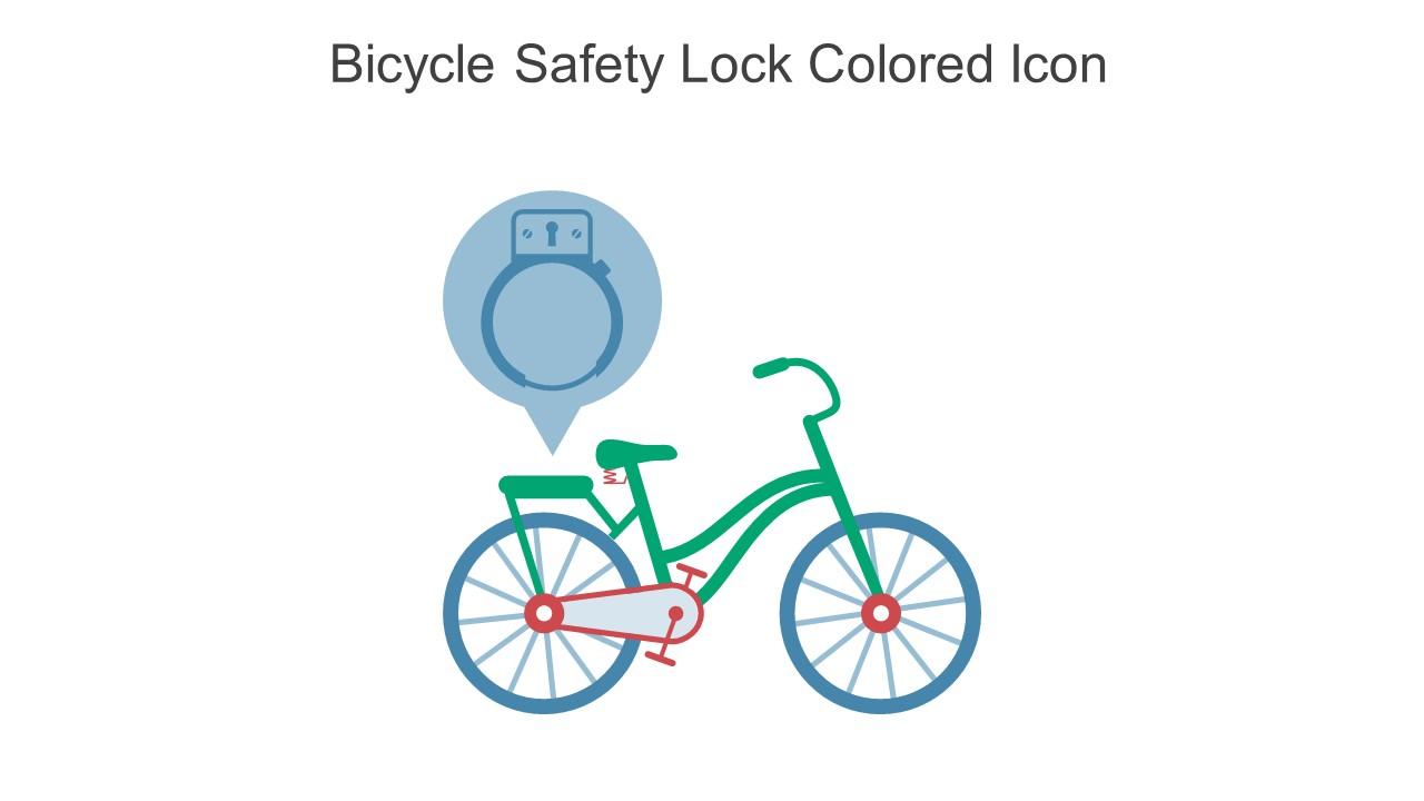 Bicycle Safety Lock Colored Icon In Powerpoint Pptx Png And Editable Eps Format