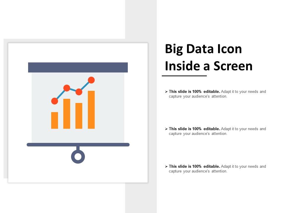 Big data icon inside a screen Slide01