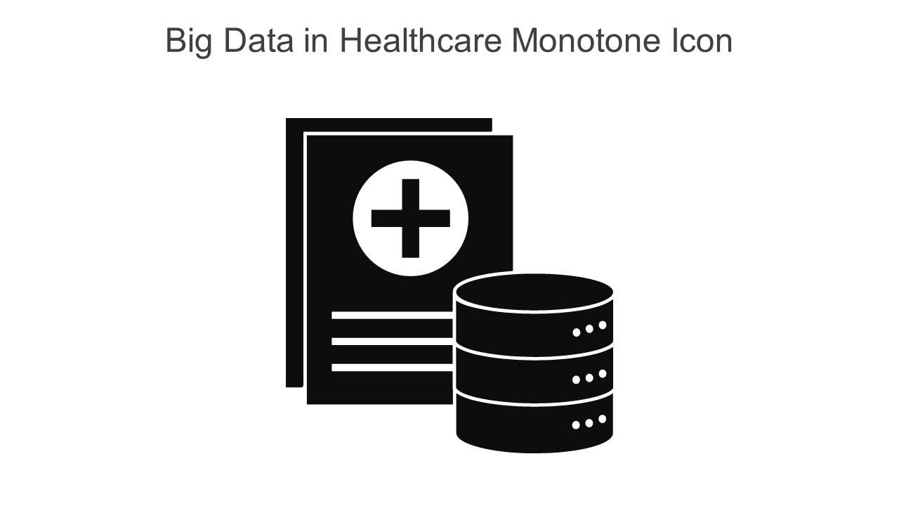 Big Data In Healthcare Monotone Icon In Powerpoint Pptx Png And Editable Eps Format