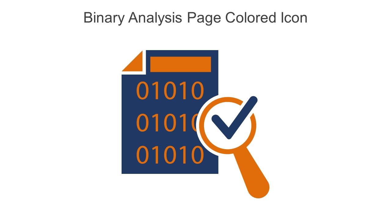 Binary Analysis Page Colored Icon In Powerpoint Pptx Png And Editable Eps Format