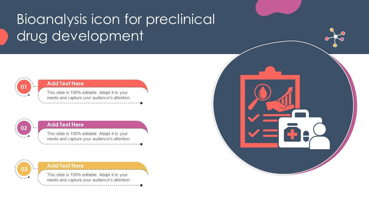 Bioanalysis Icon For Preclinical Drug Development Ppt Presentation