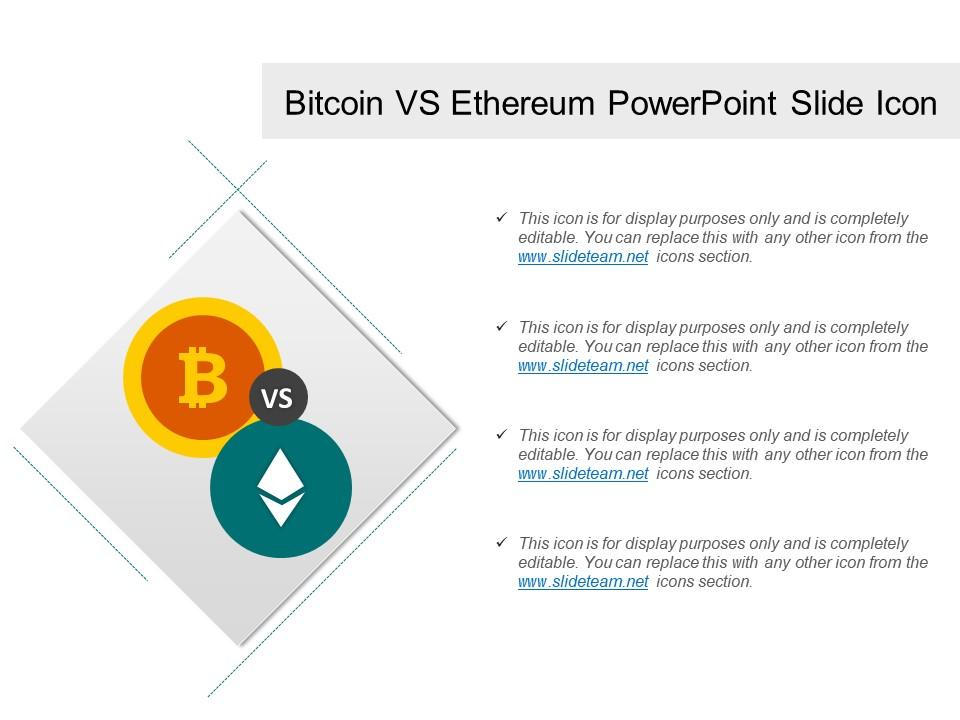 Bitcoin vs ethereum powerpoint slide icon Slide01