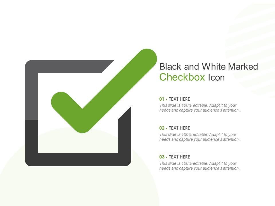 Black and white marked checkbox icon Slide01
