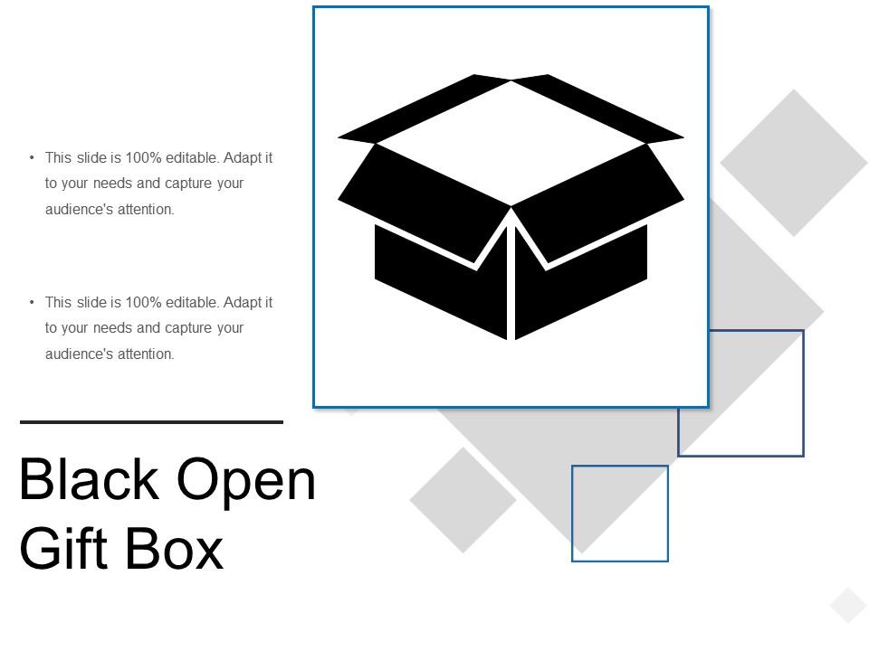 Black open gift box Slide01