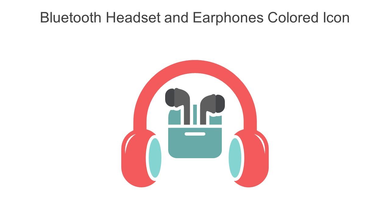 Bluetooth Headset And Earphones Colored Icon In Powerpoint Pptx Png And Editable Eps Format Slide01