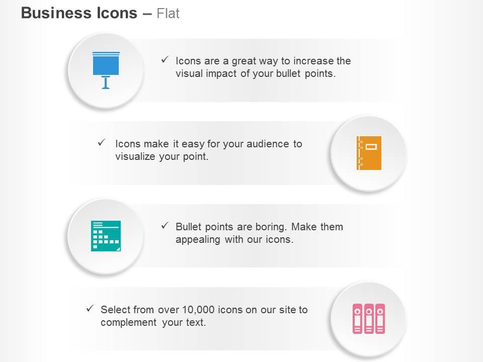 Board business file calendar folders ppt icons graphics Slide01