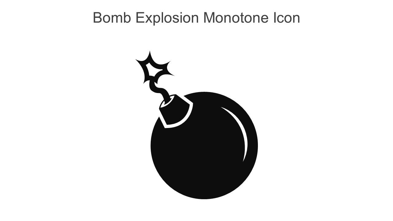 Bomb Explosion Monotone Icon In Powerpoint Pptx Png And Editable Eps Format