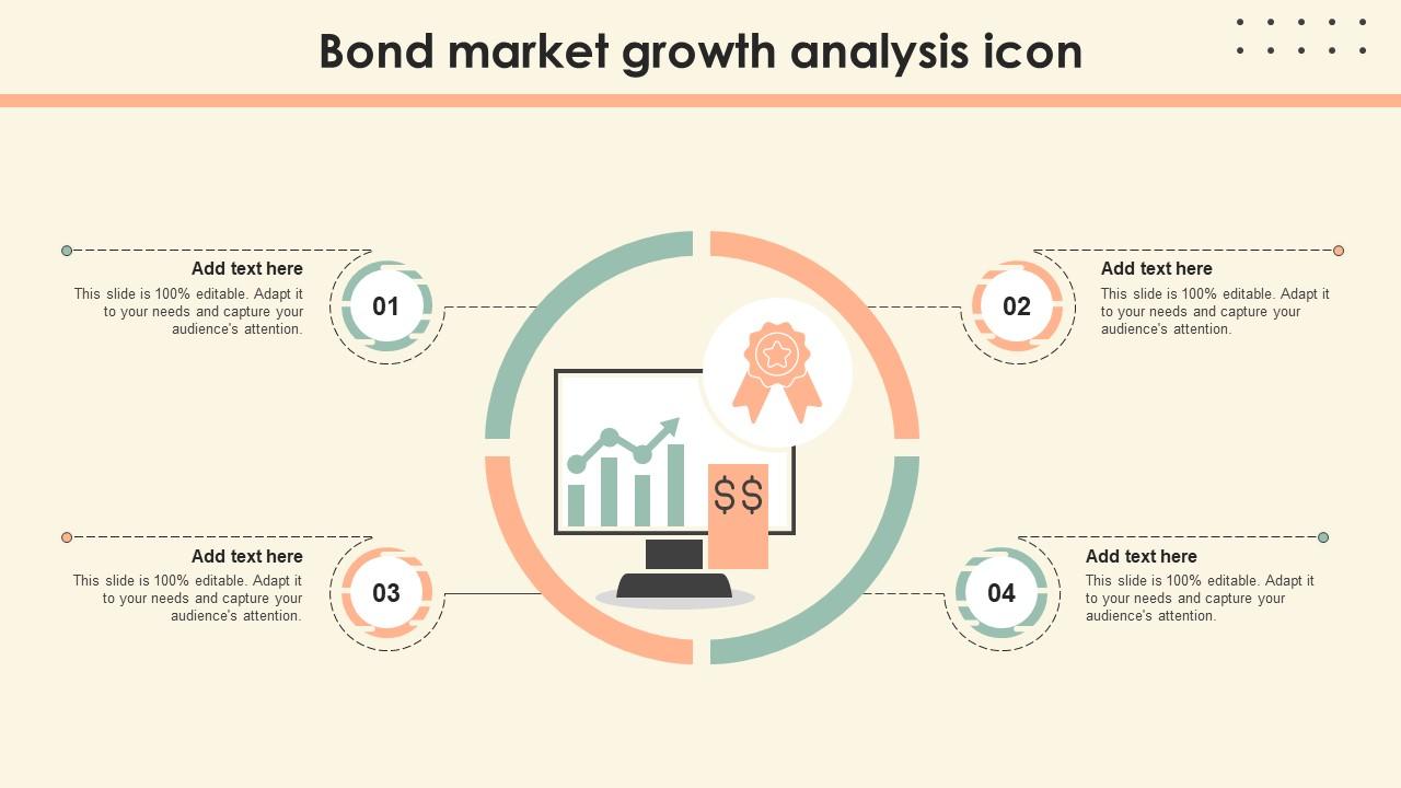 Bond Market Growth Analysis Icon Ppt Template