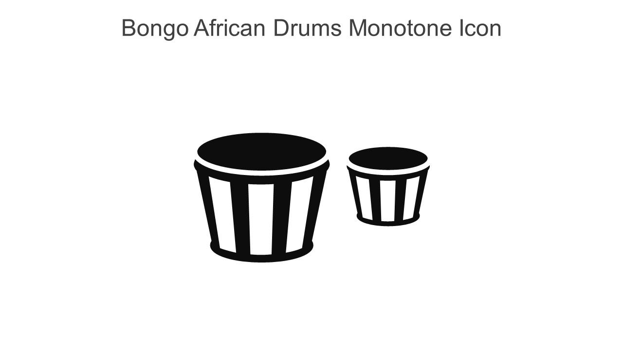 Bongo African Drums Monotone Icon In Powerpoint Pptx Png And Editable Eps Format