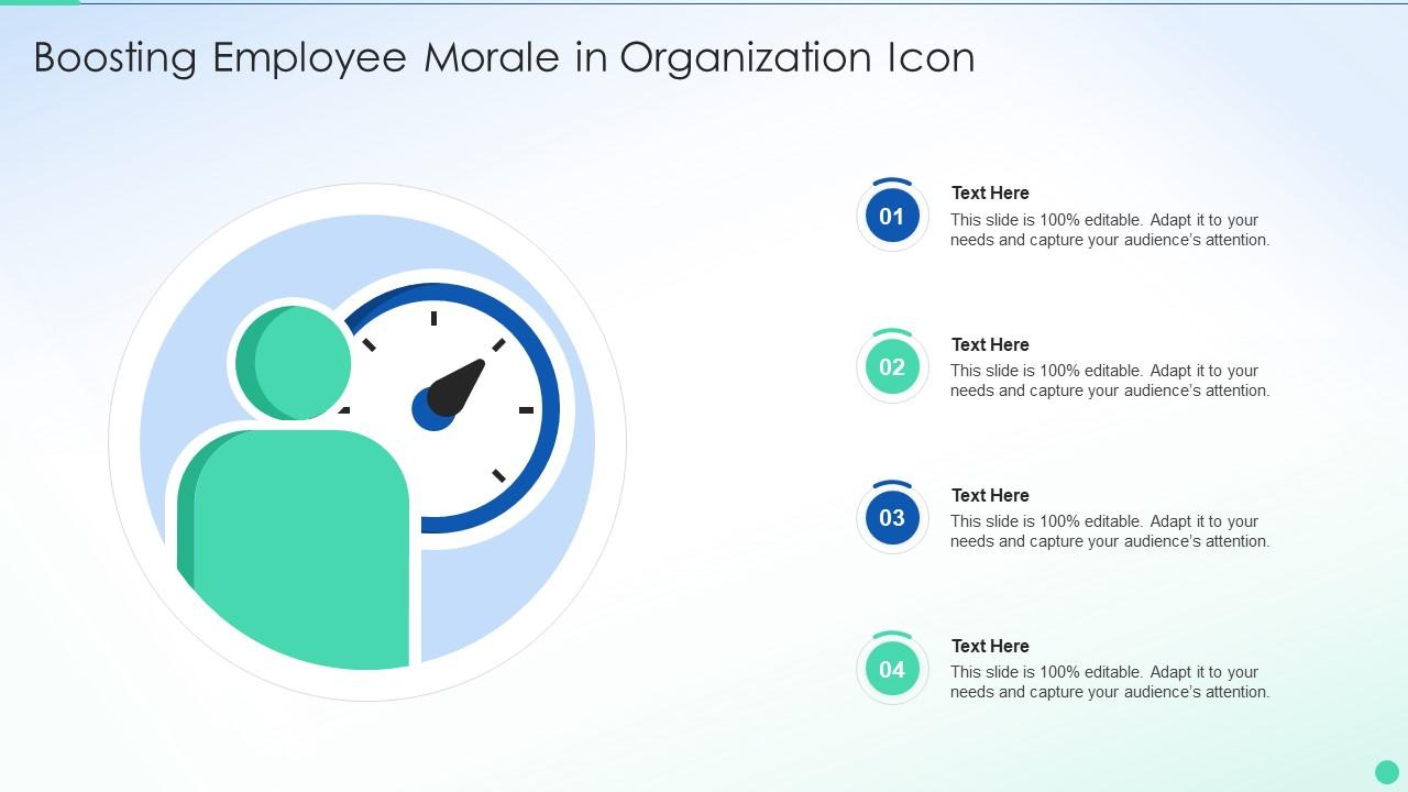 Boosting Employee Morale In Organization Icon Slide01