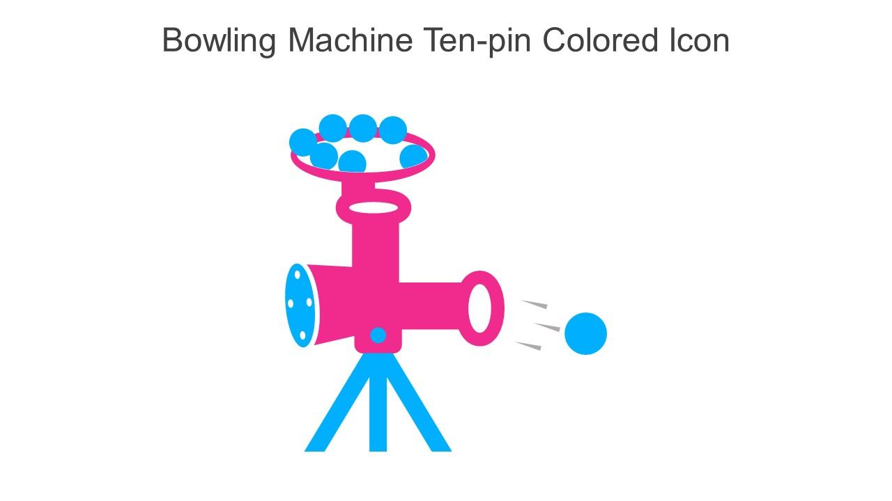Bowling Machine Ten Pin Colored Icon In Powerpoint Pptx Png And Editable Eps Format