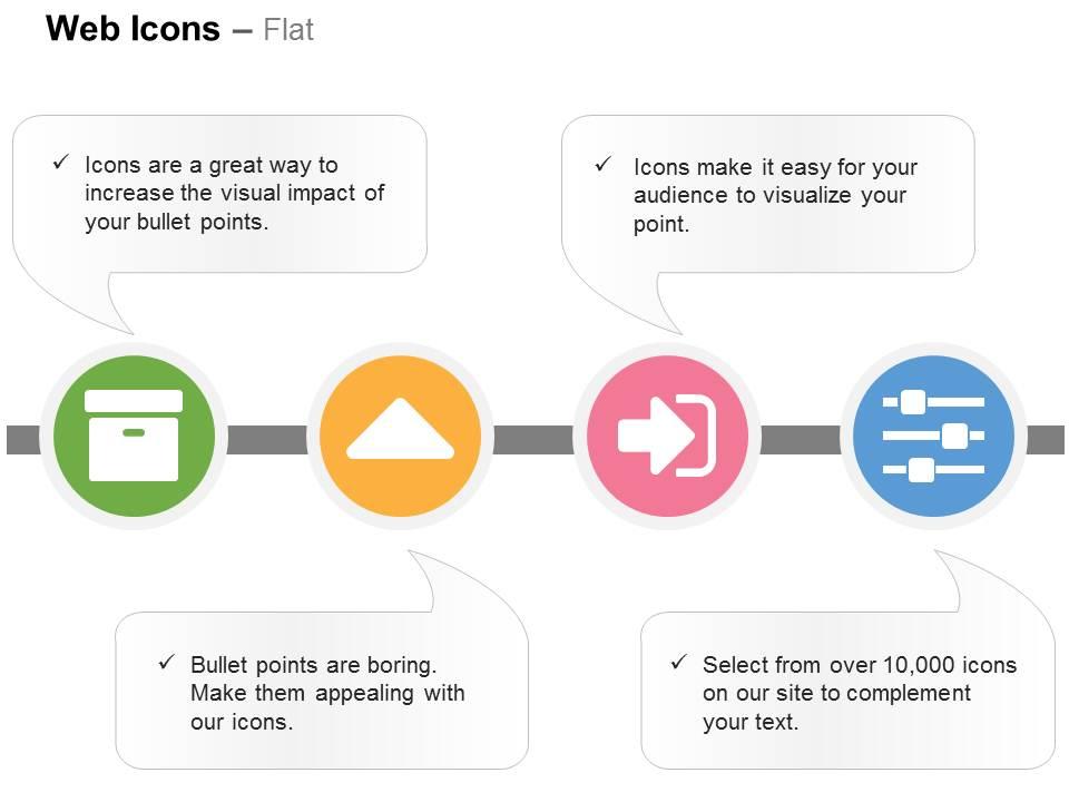 Box play forward connection volume controls ppt icons graphics Slide01