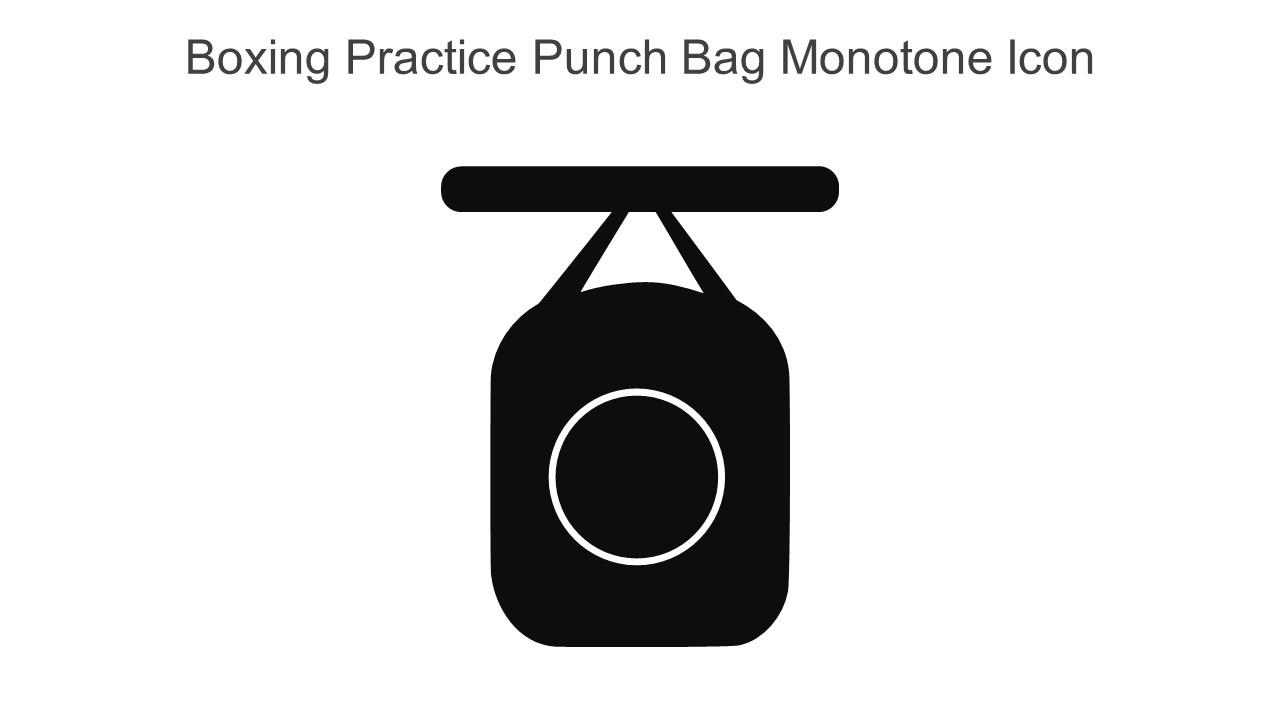 Boxing Practice Punch Bag Monotone Icon In Powerpoint Pptx Png And Editable Eps Format