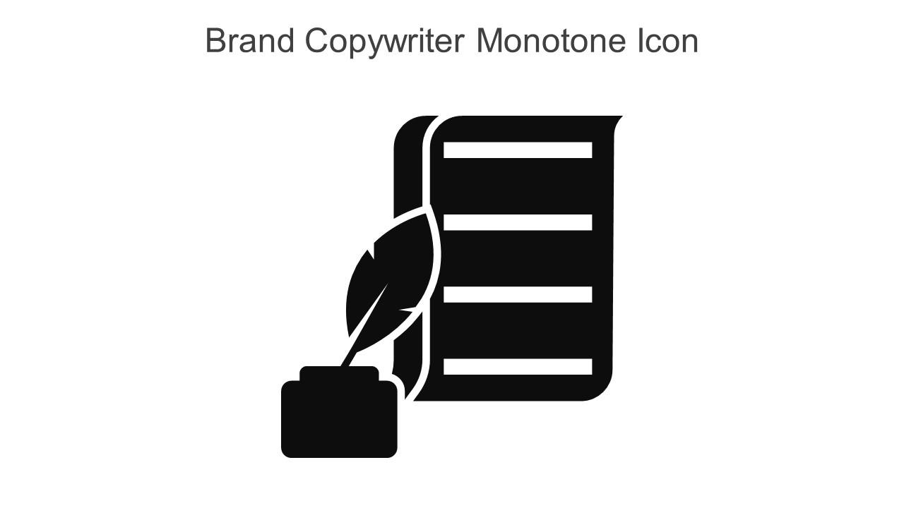 Brand Copywriter Monotone Icon In Powerpoint Pptx Png And Editable Eps Format Slide01